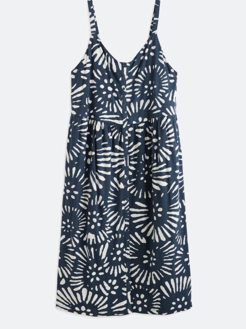 Navy & White Sunburst Maxi Dress